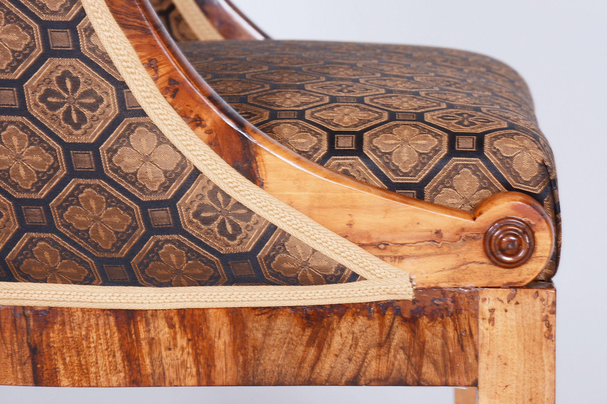 Restored Biedermeier Walnut Armchair, Vienna, Austria, 1820s In Good Condition For Sale In Brandys nad Labem, Středočeský kraj