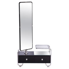 Restored Black Art Deco Dressing Mirror 1930s, Made by Vichr a Spol