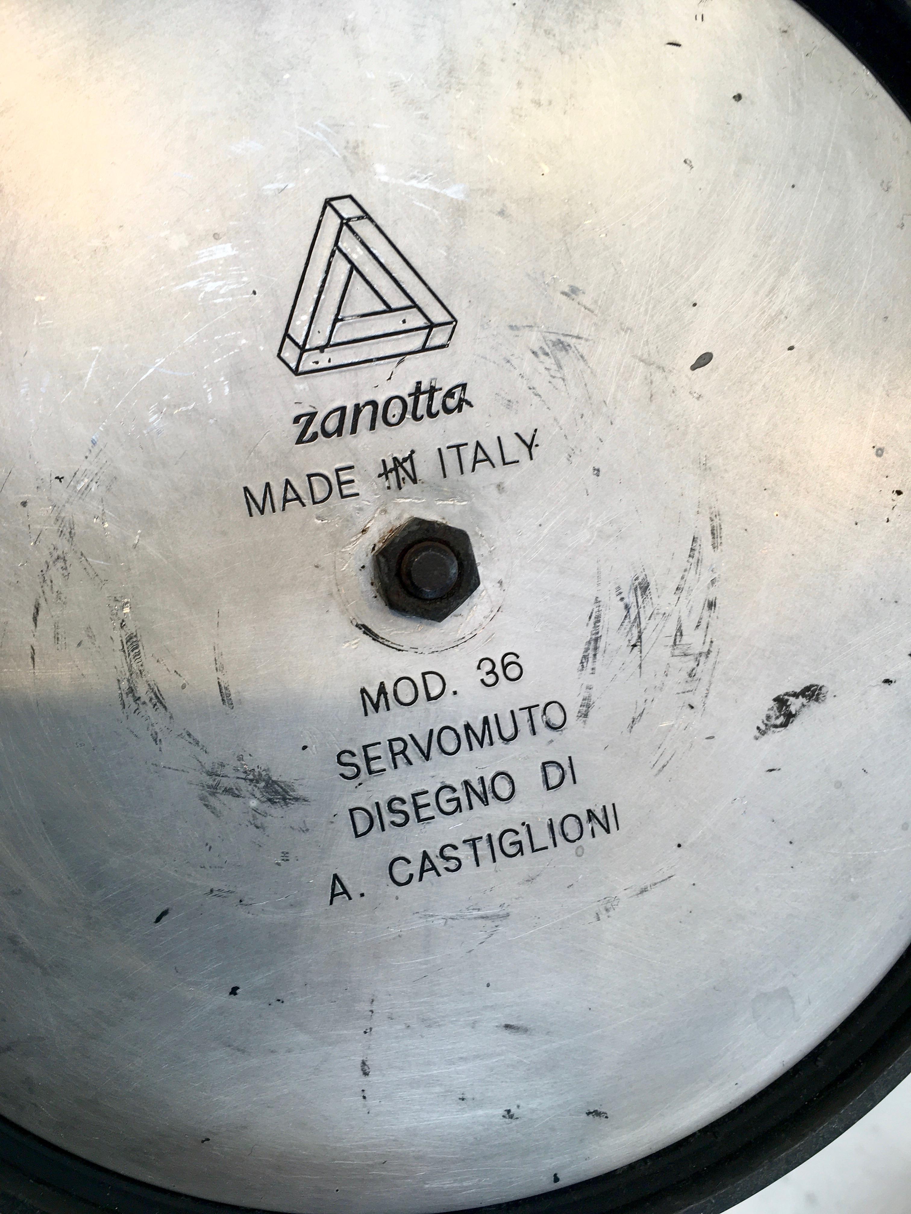 Restored Black Steel 'Servofumo' Ashtray by Castiglioni for Zanotta, 1961  For Sale 6