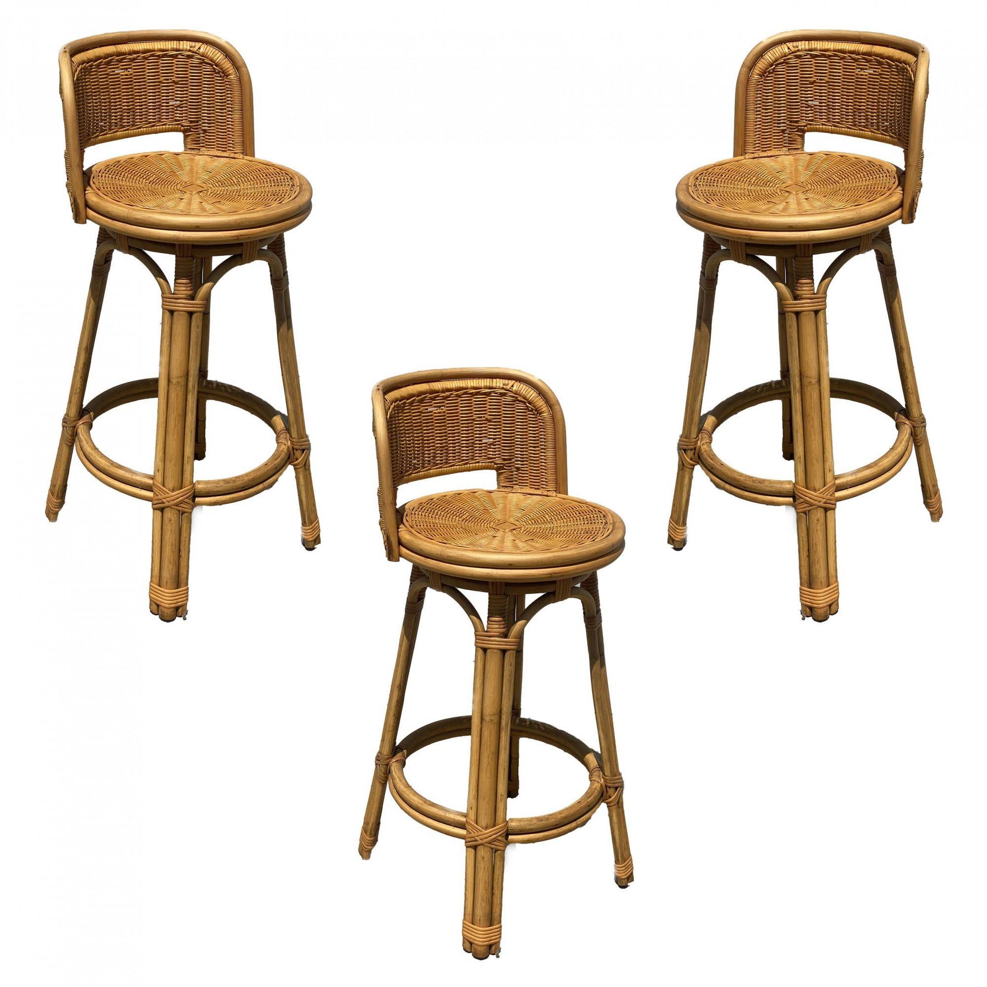 wicker bar stools