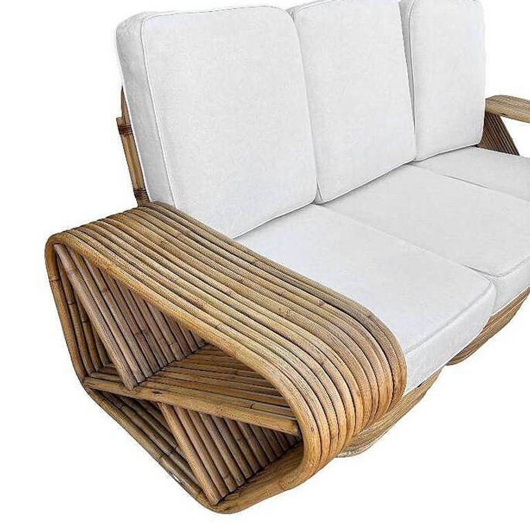Metà XX secolo Divano componibile in rattan 