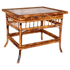 Restored Brighton Pavilion Style Bamboo Side Table by Mersman