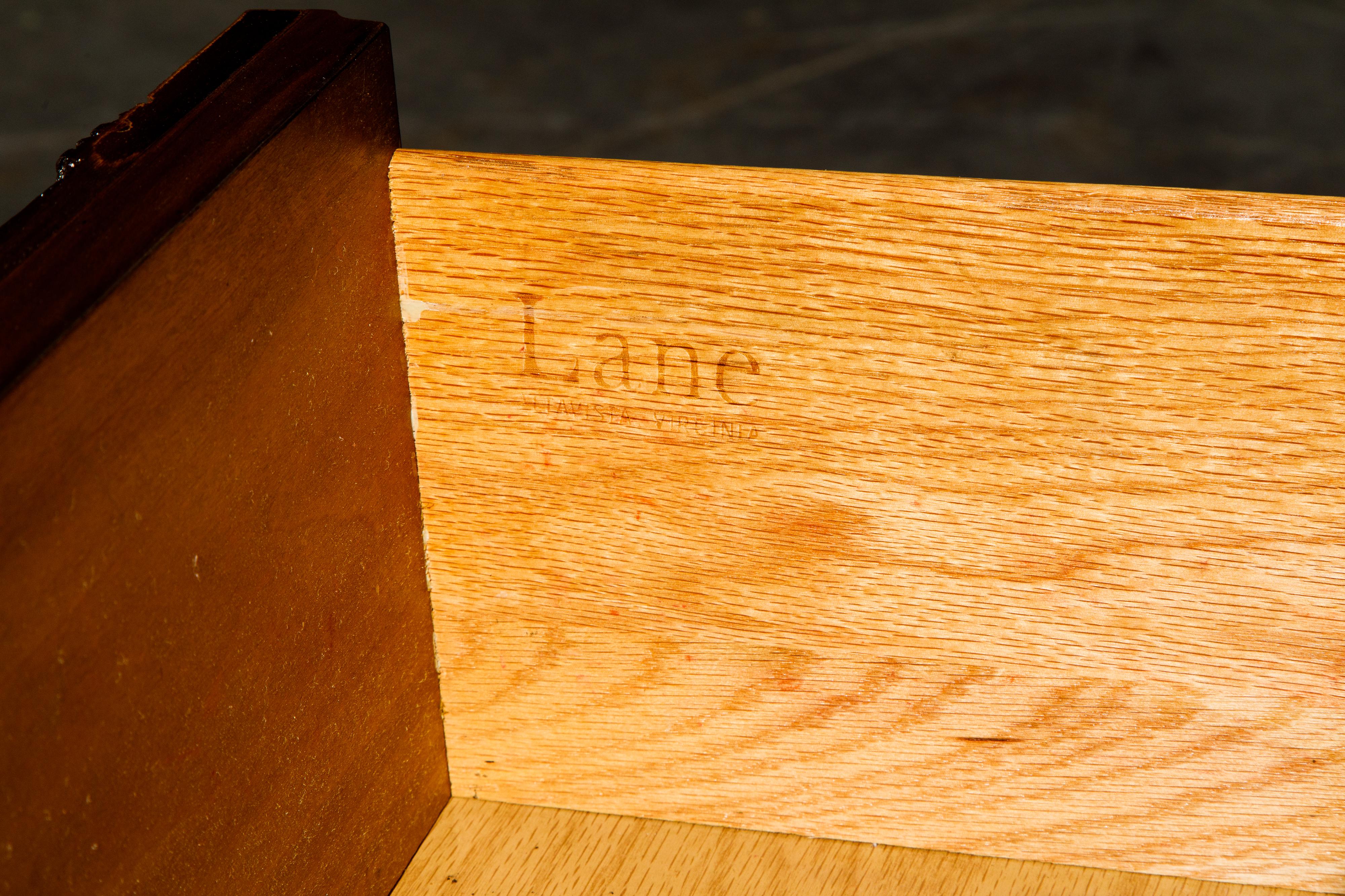 Restored Brutalist Sideboard Credenza Cabinet by Lane Altavista, 1960s, Signed 13