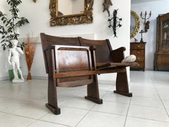 Restored Cinema Chair or Folding Chair Two-Seat