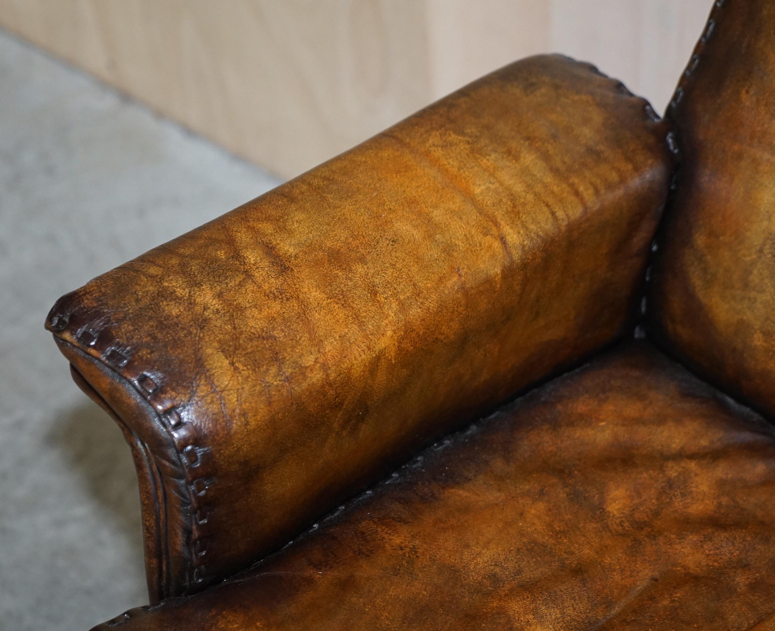 Restored circa 1960 De Sede DS-35 Brown Leather Office Captains Swivel Armchair In Good Condition In West Sussex, Pulborough