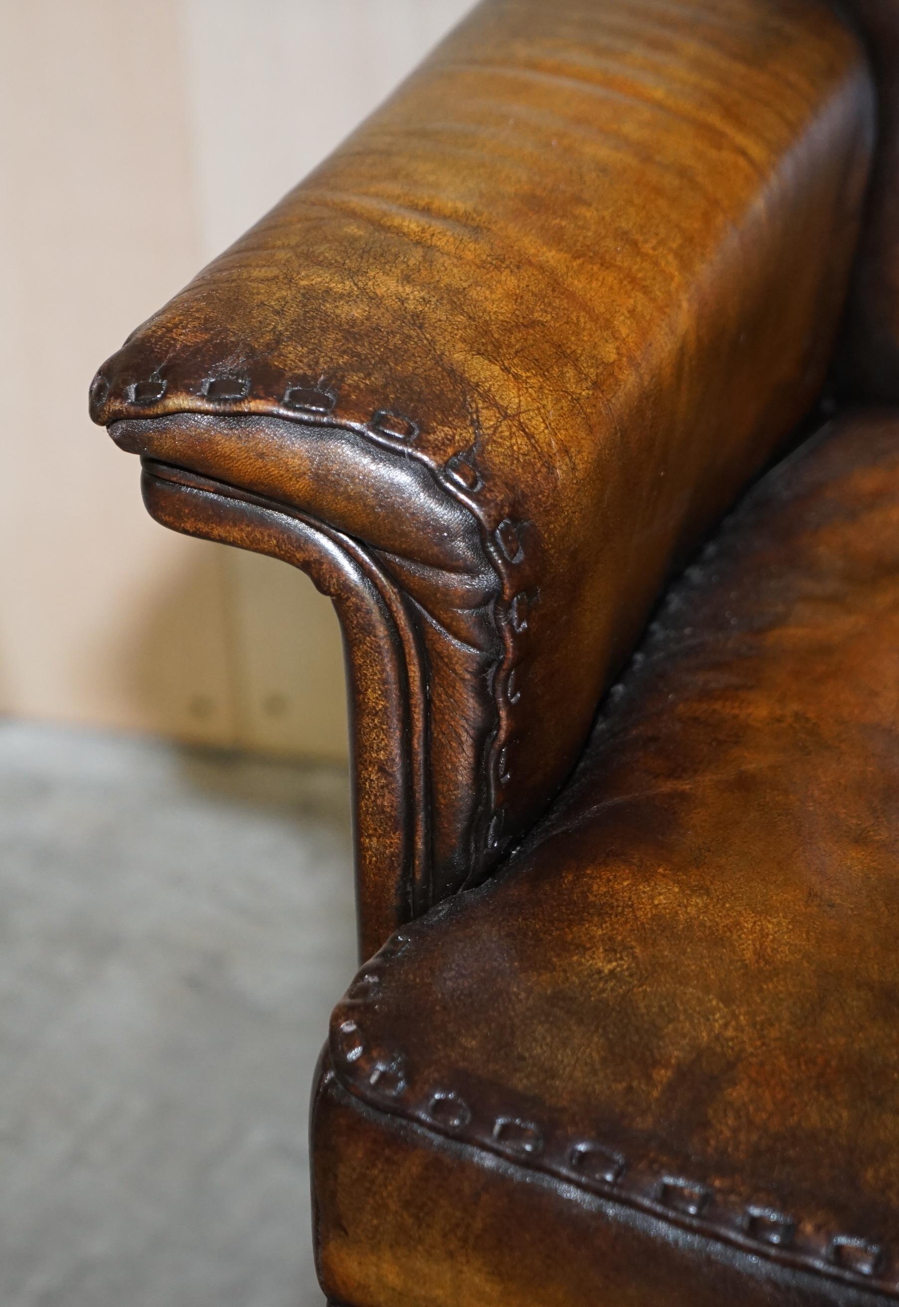 Mid-20th Century Restored circa 1960 De Sede DS-35 Brown Leather Office Captains Swivel Armchair