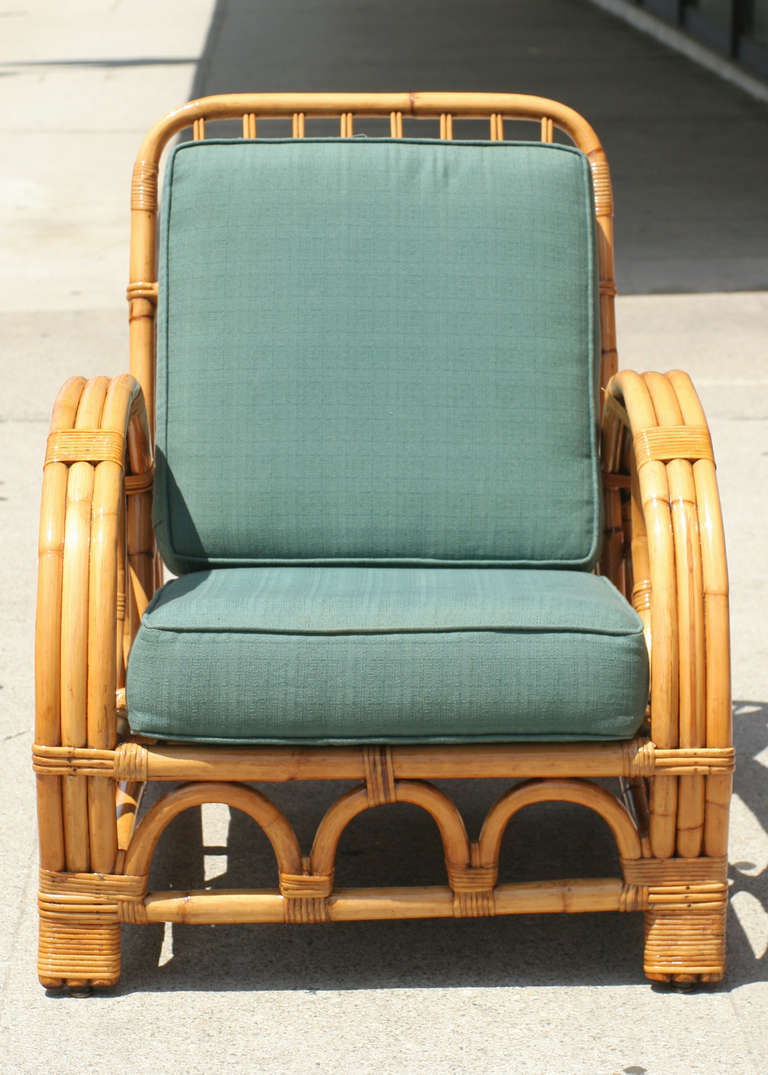 rattan lounge chair with ottoman