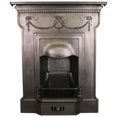 Antique Restored Classical Edwardian Cast Iron Bedroom Fireplace