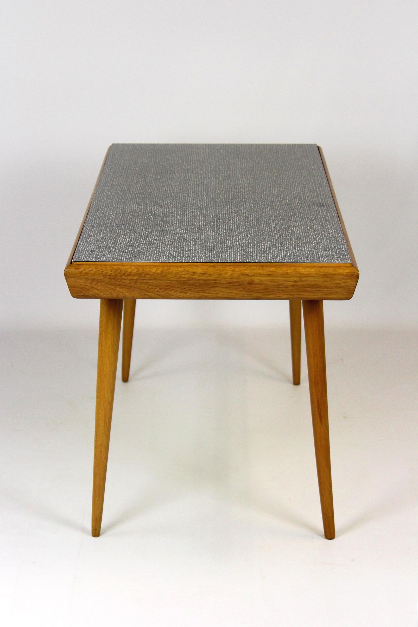 Restored Coffee Table with Formica Double-Sided Top, Czechoslovakia, 1960s For Sale 9