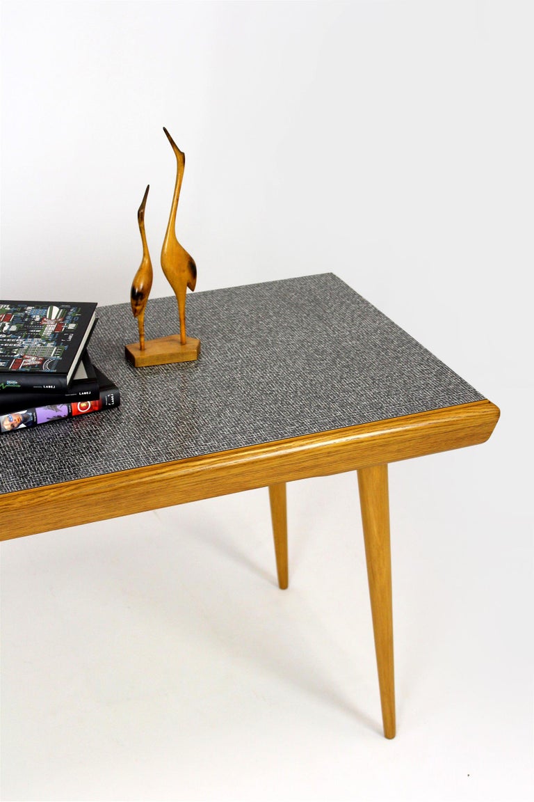 Restored Coffee Table with Formica DoubleSided Top, Czechoslovakia