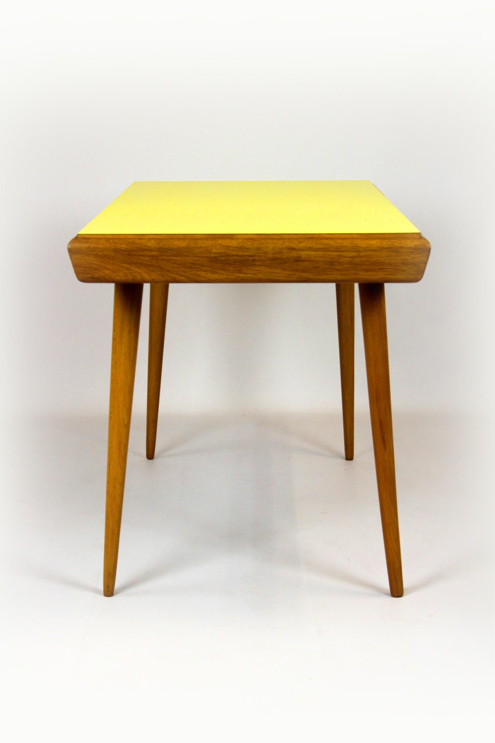 20th Century Restored Coffee Table with Formica Double-Sided Top, Czechoslovakia, 1960s For Sale
