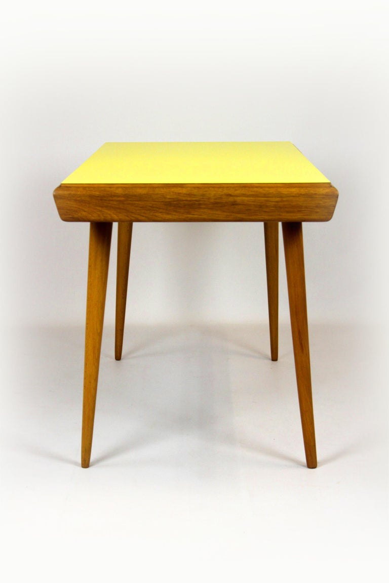 Restored Coffee Table with Formica DoubleSided Top, Czechoslovakia