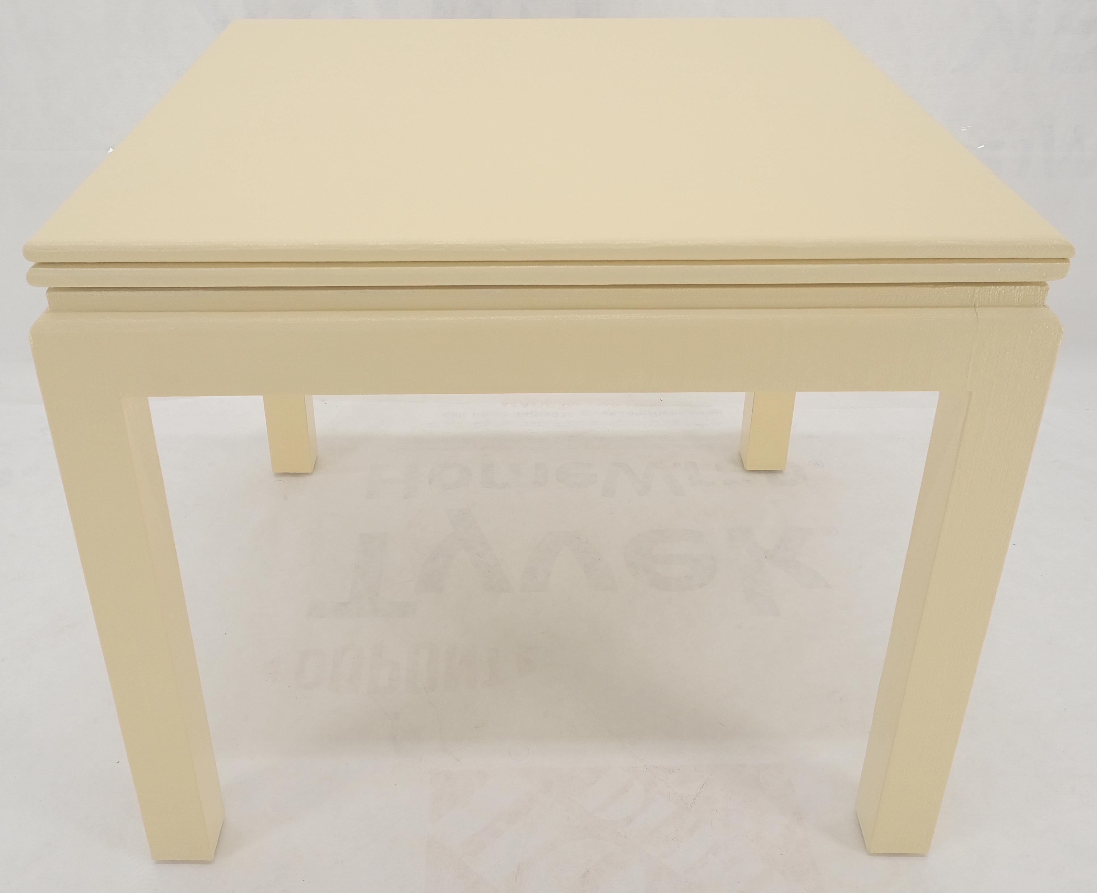Restaurierter cremefarbener, beige lackierter, quadratischer Flip-Top-Esstisch aus Stoff mit Flip-Platte MINT! (Moderne der Mitte des Jahrhunderts)