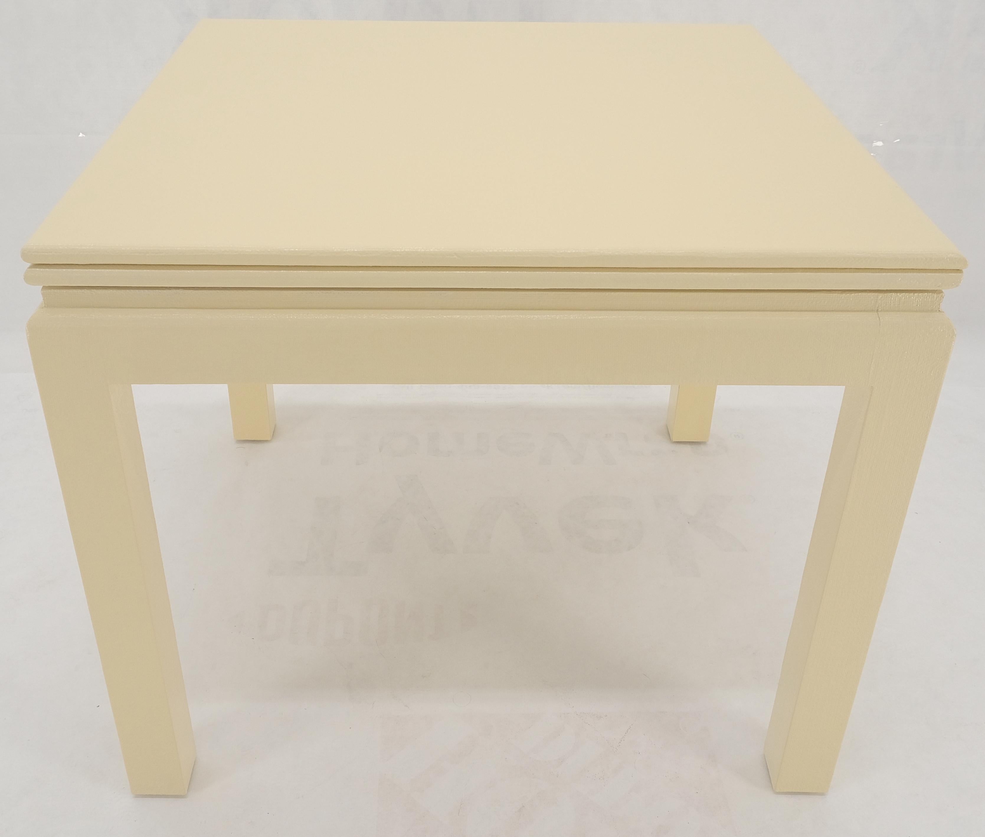 Restaurierter cremefarbener, beige lackierter, quadratischer Flip-Top-Esstisch aus Stoff mit Flip-Platte MINT! (amerikanisch)
