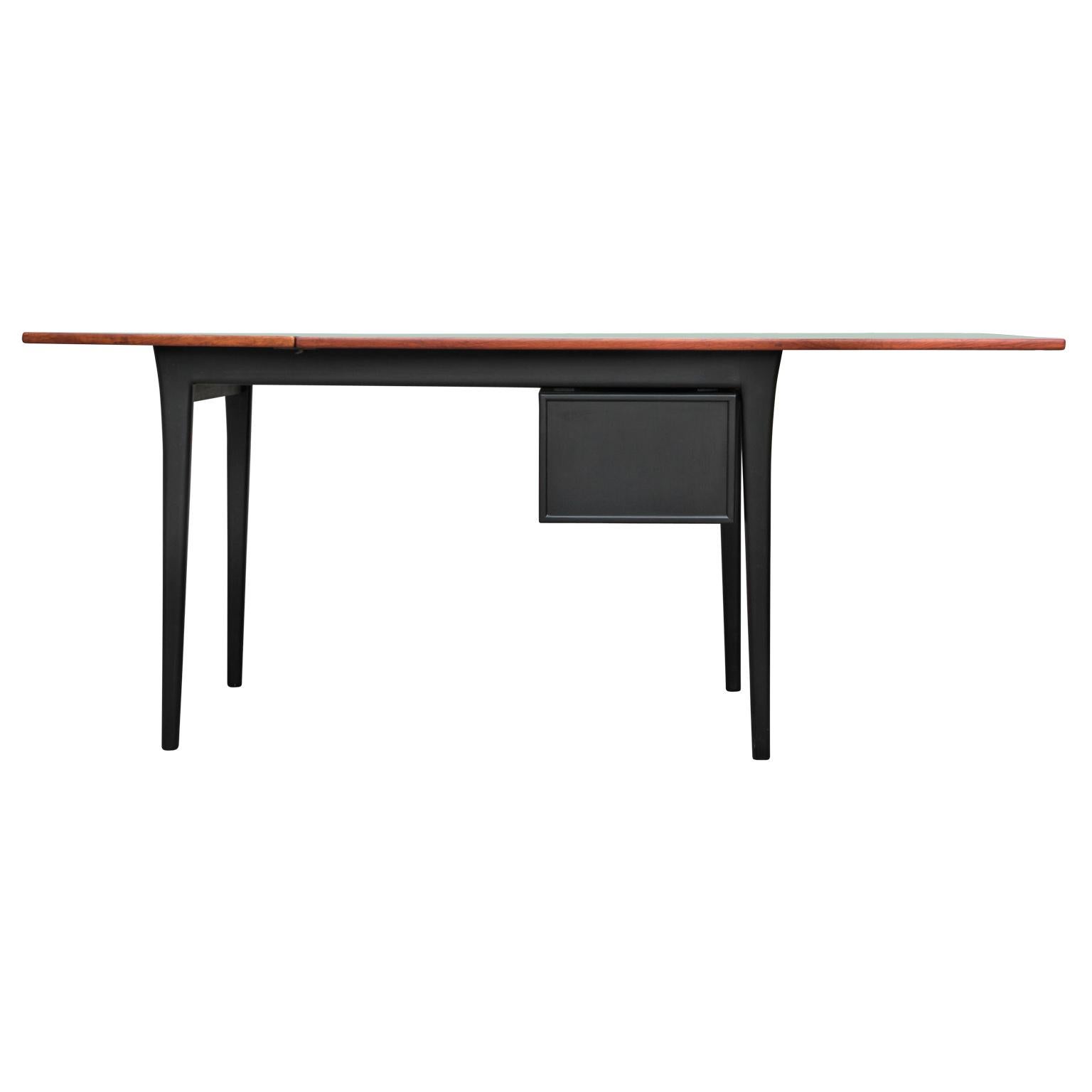 Scandinavian Modern Restored Danish Rosewood Drop Leaf Desk by Arne Vodder for Sibast