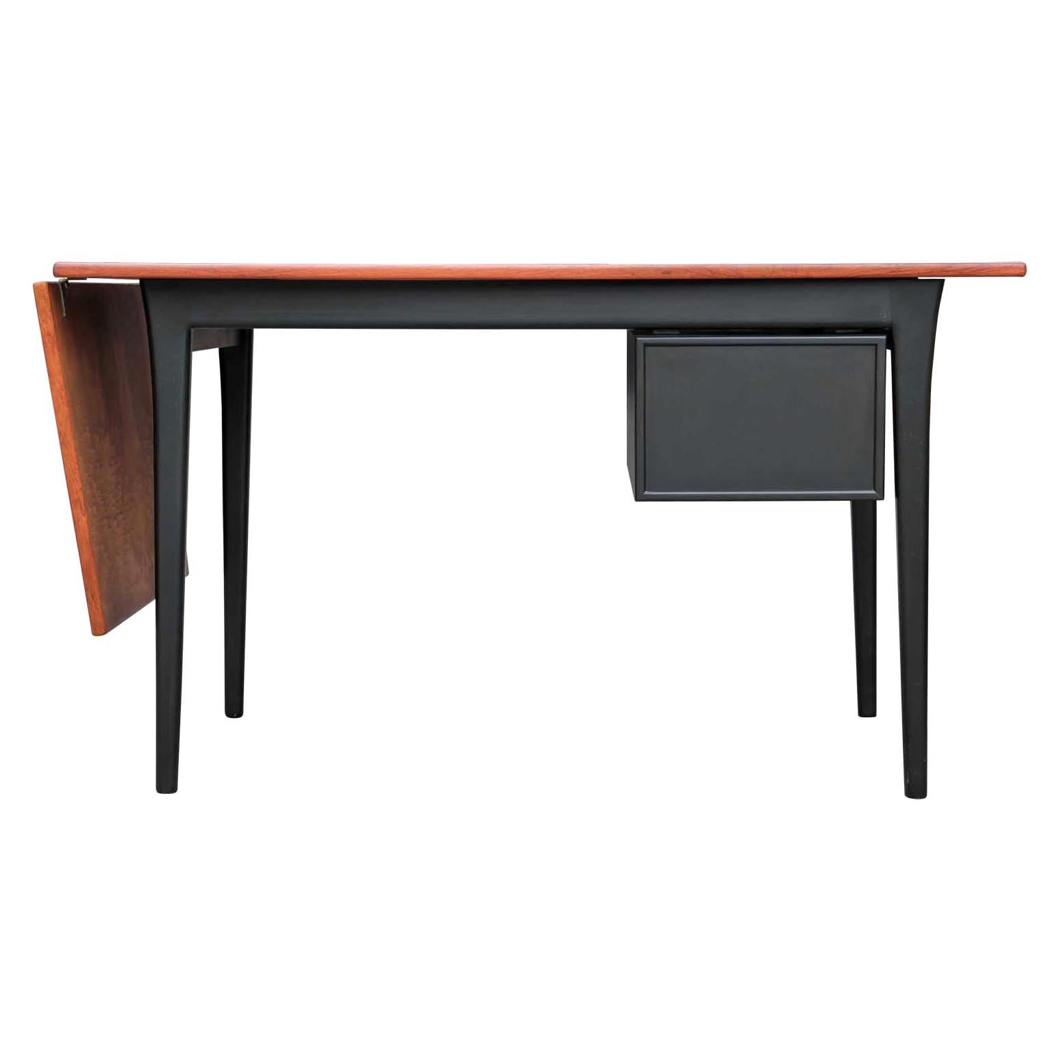 Restored Danish Rosewood Drop Leaf Desk by Arne Vodder for Sibast