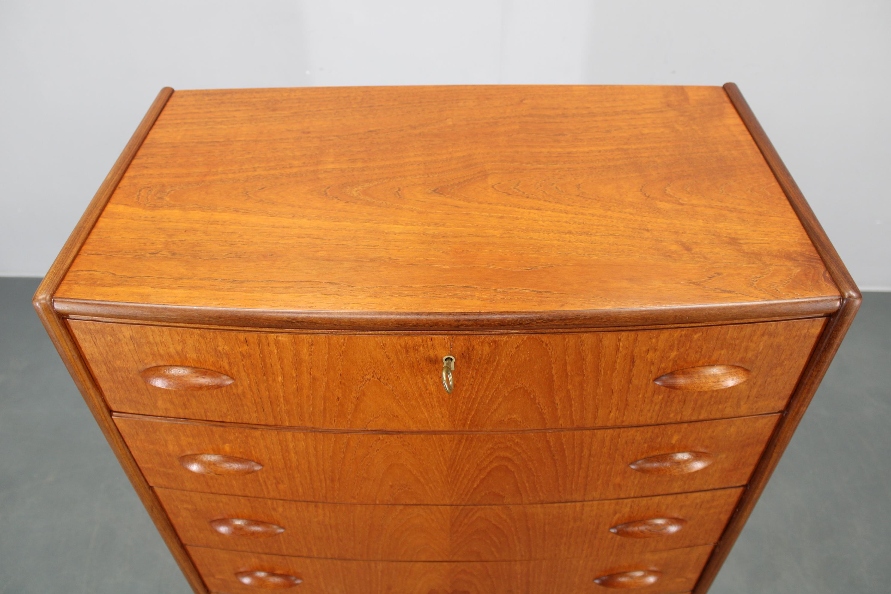 Cassettiera danese in teak restaurata, anni '60 - Mid-Century Modern Scandinavian 4