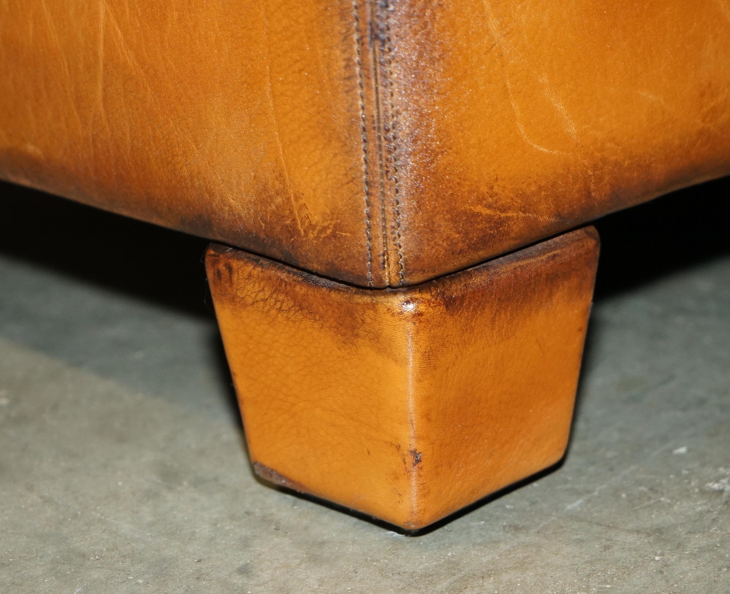 RESTORED DE SEDE DS17 BROWN BUFFALO NECK LEATHER THREE SEAT SOFA PART OF SUiTE en vente 9