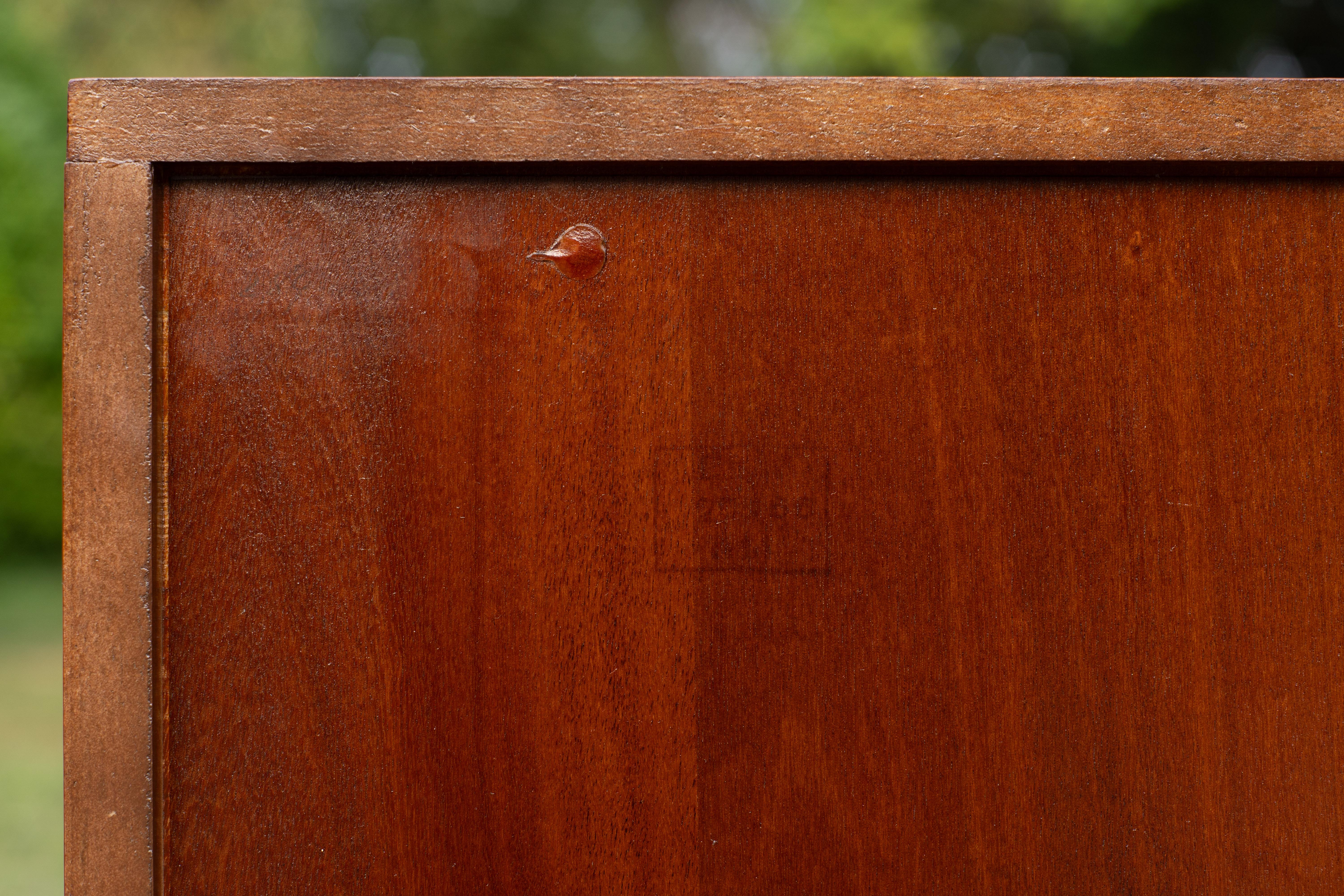 Restored Dieter Waeckerlin Behr Mobel Model B40 Steel & Teak Sideboard Cabinet For Sale 14