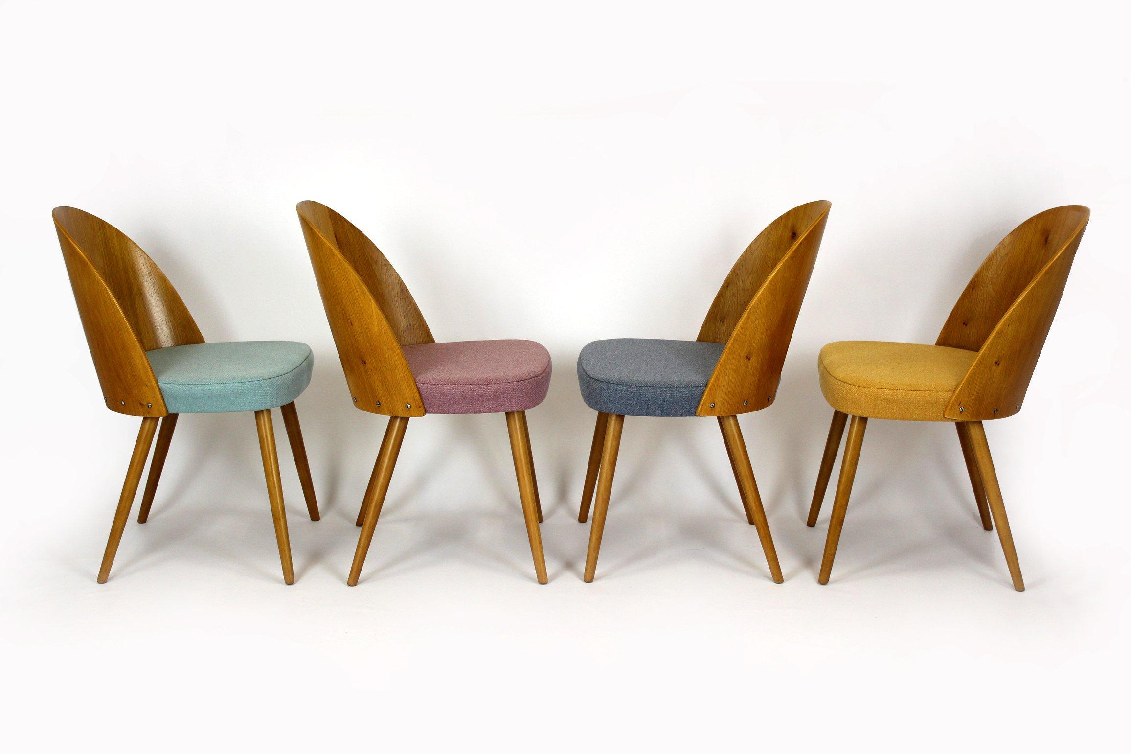 Restored Dining Chairs by Antonin Suman, 1960s, Set of 4 For Sale 5