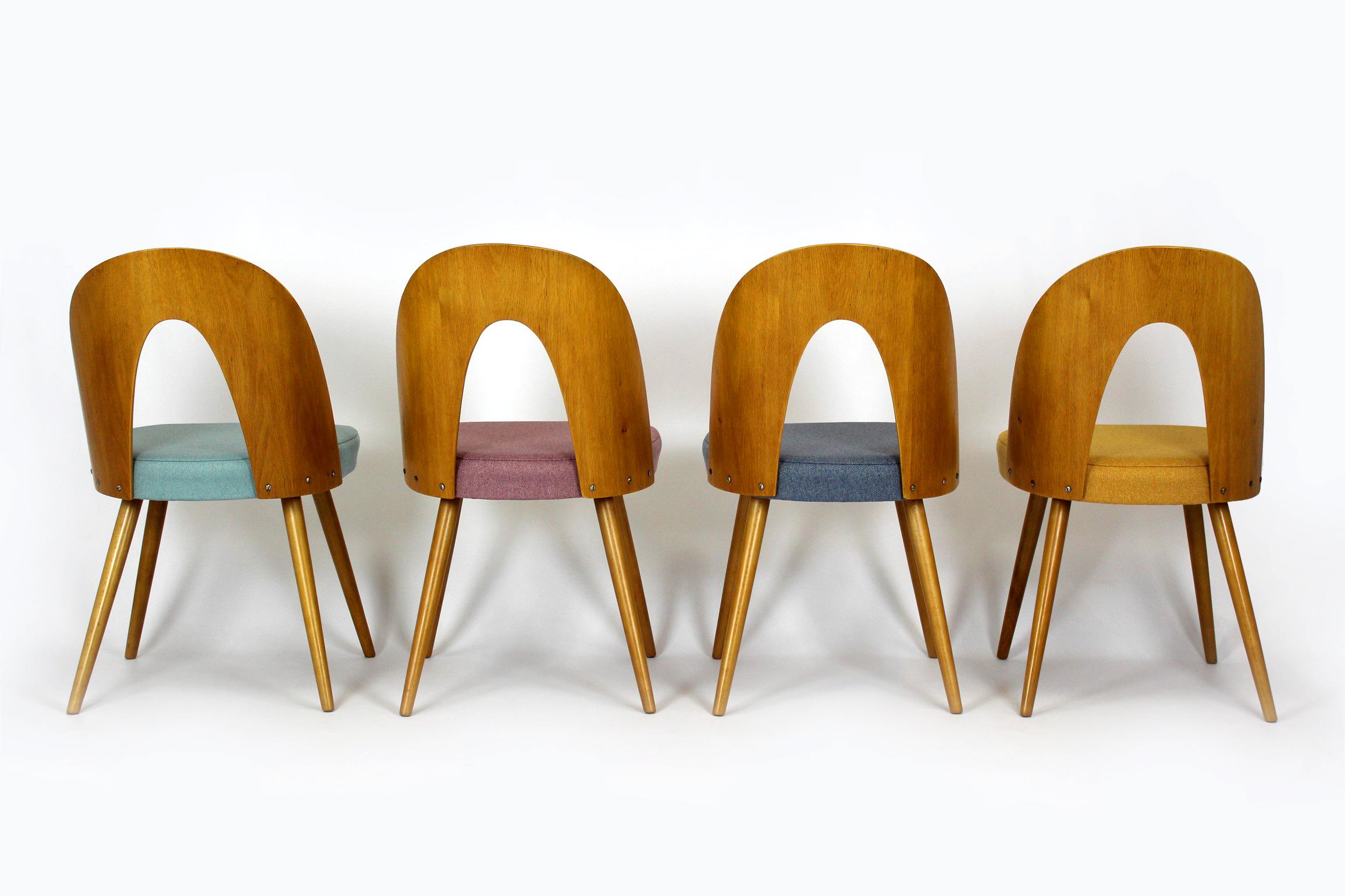 Restored Dining Chairs by Antonin Suman, 1960s, Set of 4 For Sale 8