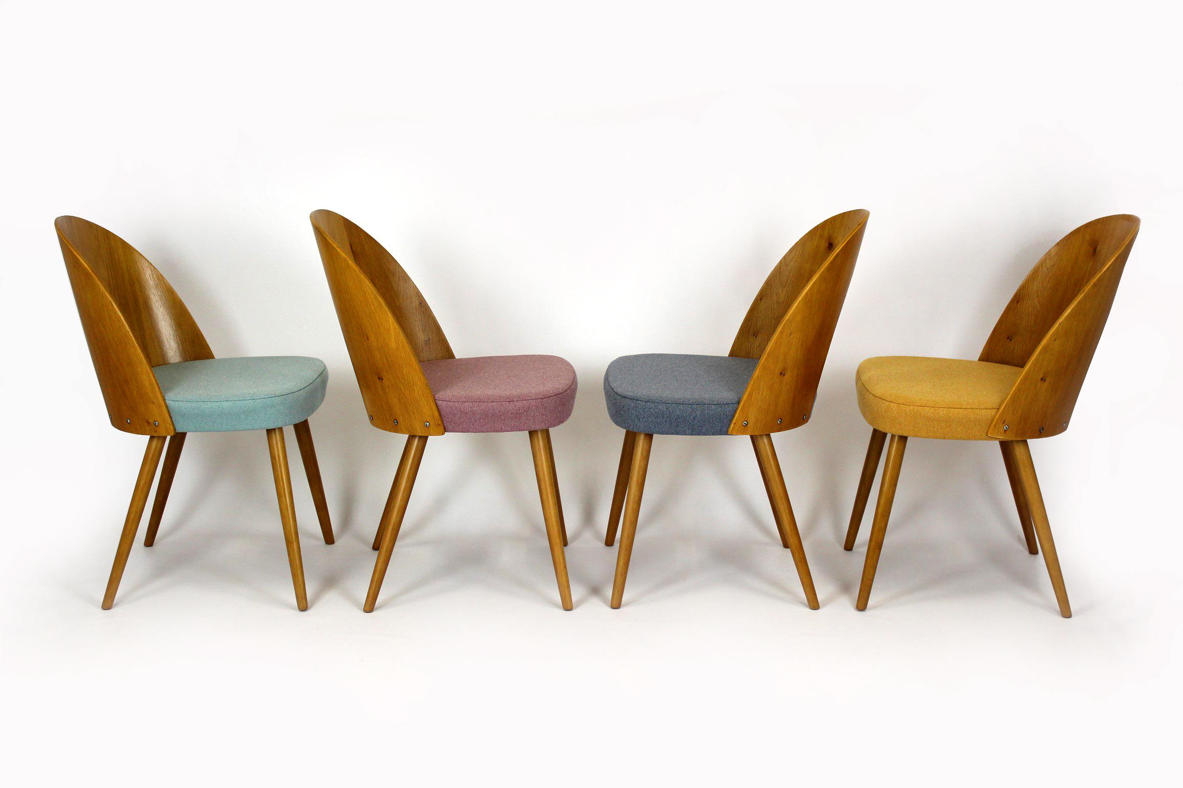 Restored Dining Chairs by Antonin Suman, 1960s, Set of 4 For Sale 10