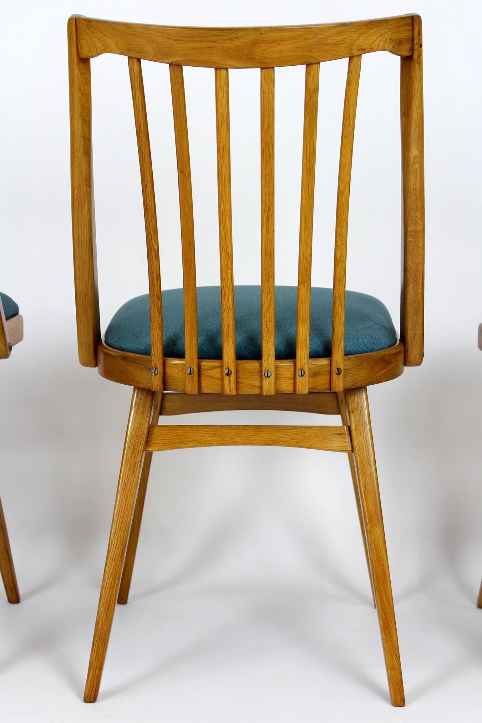 Restored Dining Chairs from Interier Praha, 1960s, Set of 4 For Sale 4