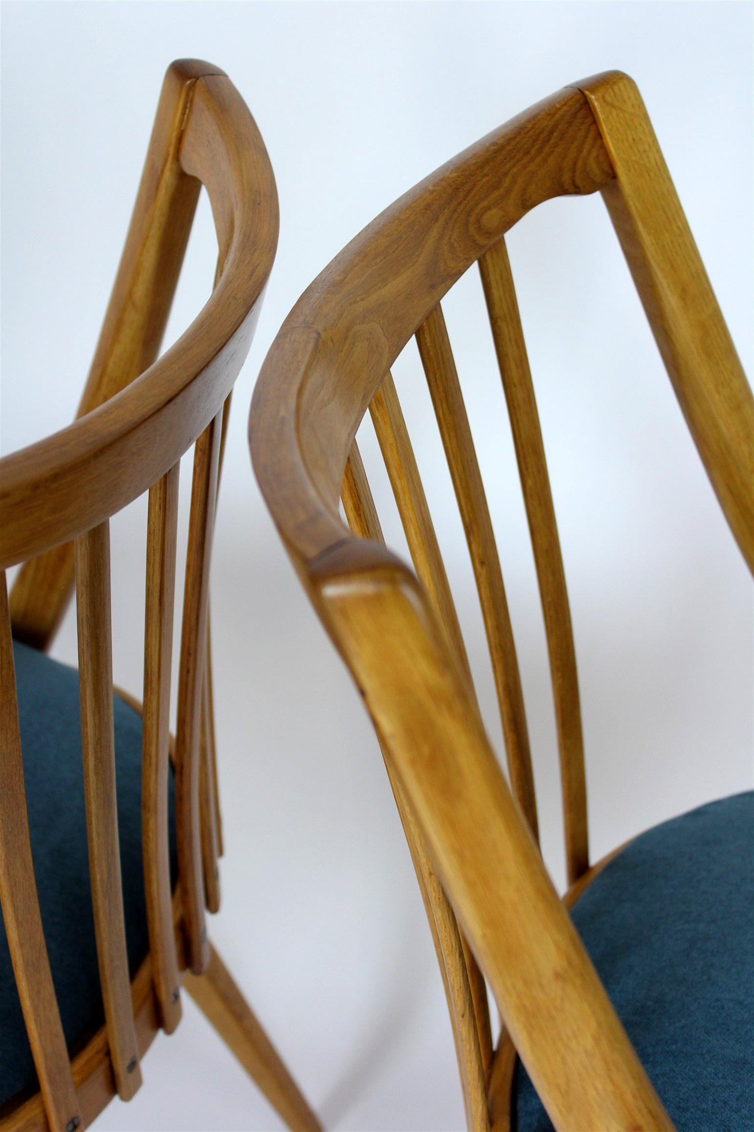 Restored Dining Chairs from Interier Praha, 1960s, Set of 4 For Sale 11