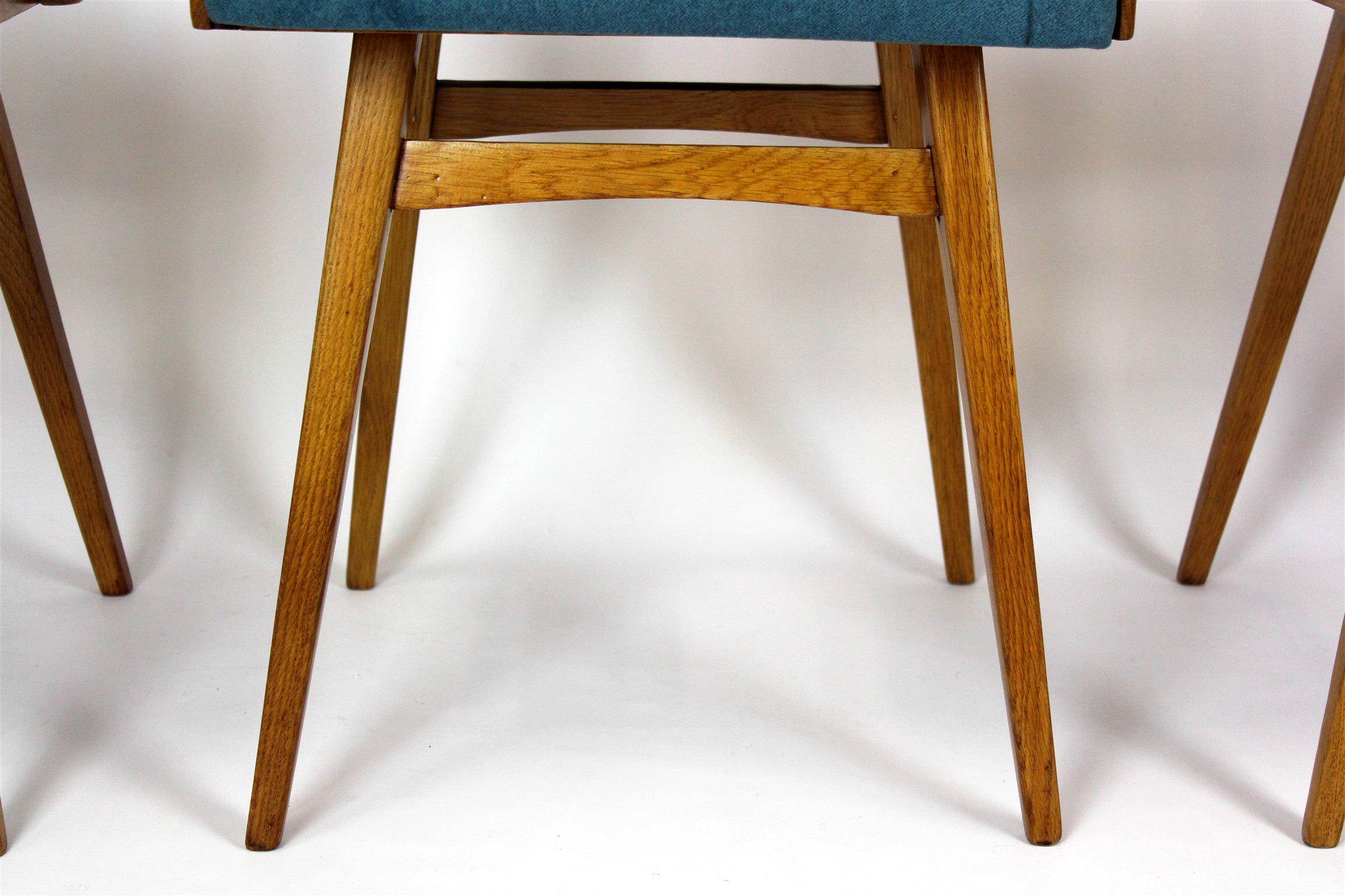Restored Dining Chairs from Interier Praha, 1960s, Set of 4 For Sale 1