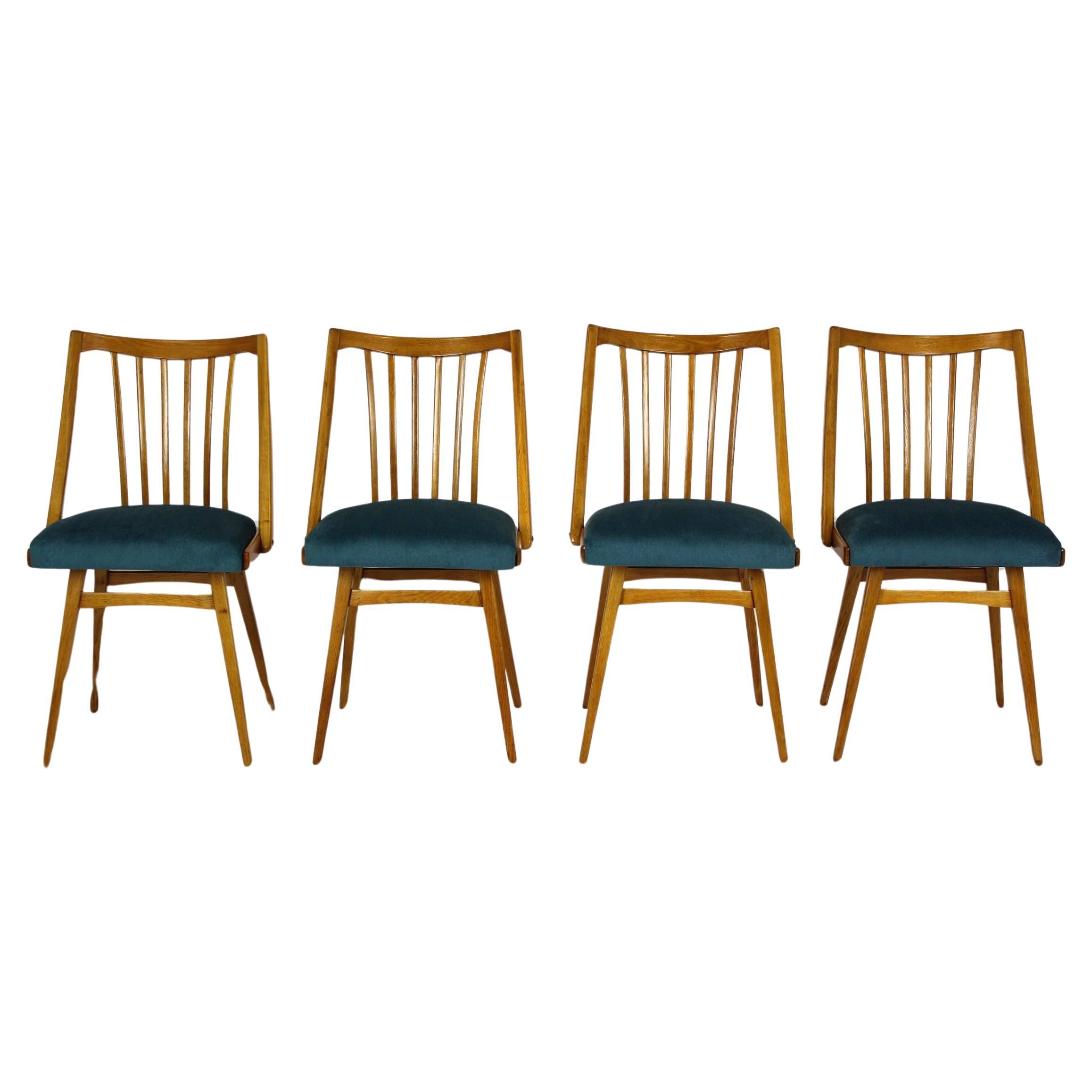 Restored Dining Chairs from Interier Praha, 1960s, Set of 4