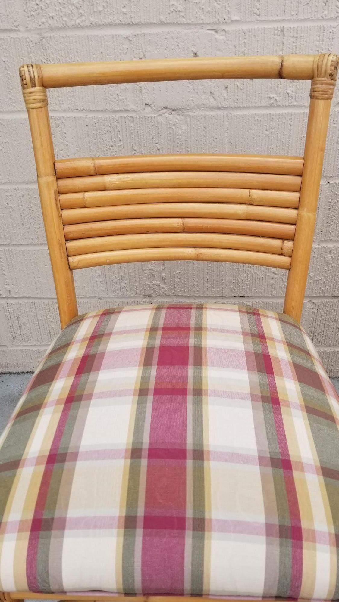 Restaurierte Rattan-Esszimmerstühle mit doppelter Bogenlehne und 7strängiger Rückenlehne, 6er-Set im Angebot 3
