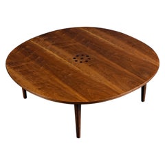 Restored Drexel Declaration Walnut & Rosewood Cocktail Table