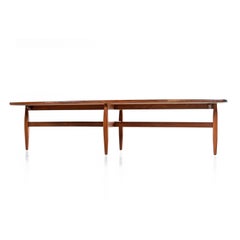 Restored Drexel Declaration Walnut Surfboard Coffee Table