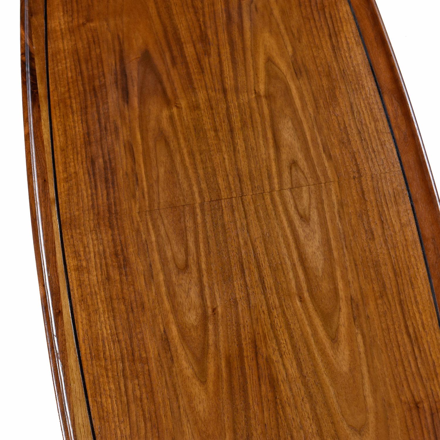 Restored Drexel Declaration Walnut Surfboard Coffee Table In Excellent Condition In Chattanooga, TN