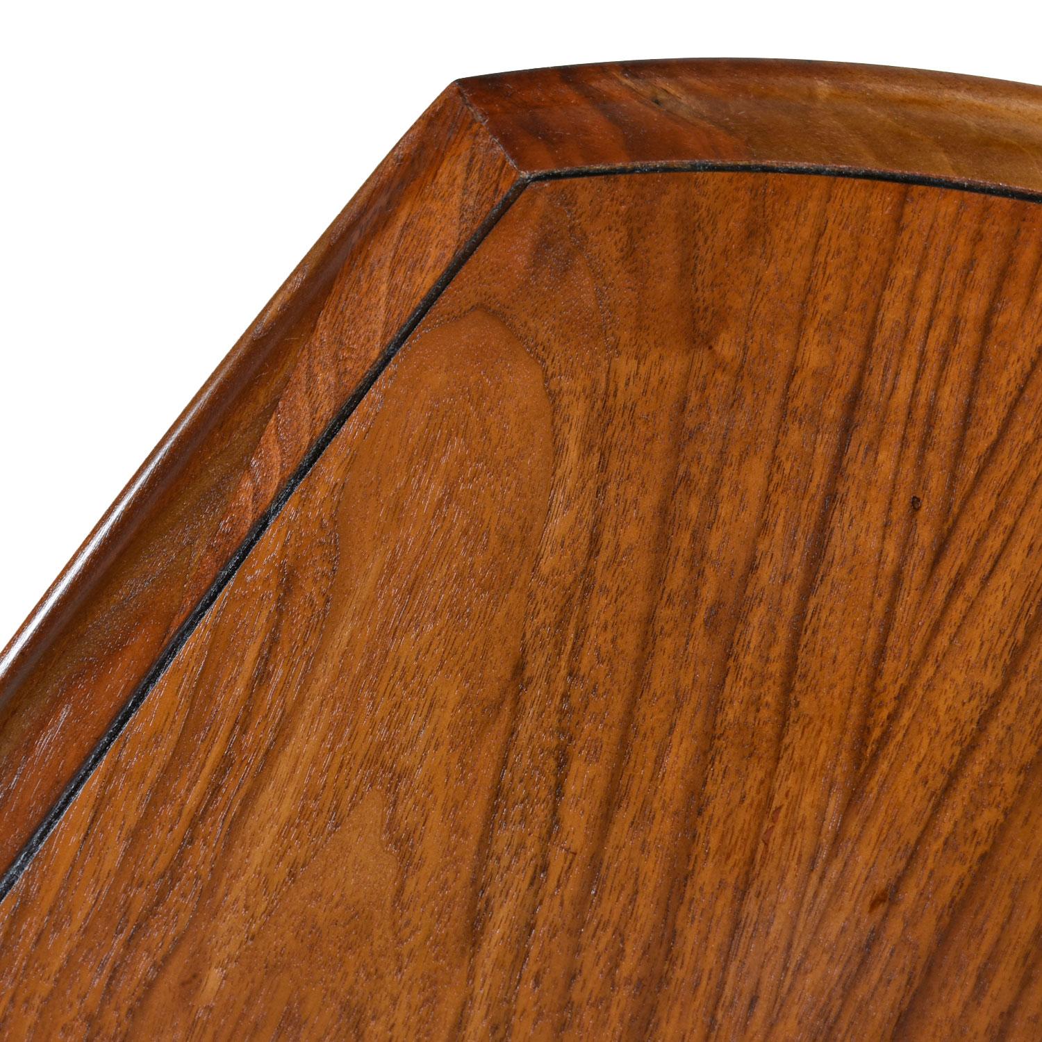 Mid-20th Century Restored Drexel Declaration Walnut Surfboard Coffee Table