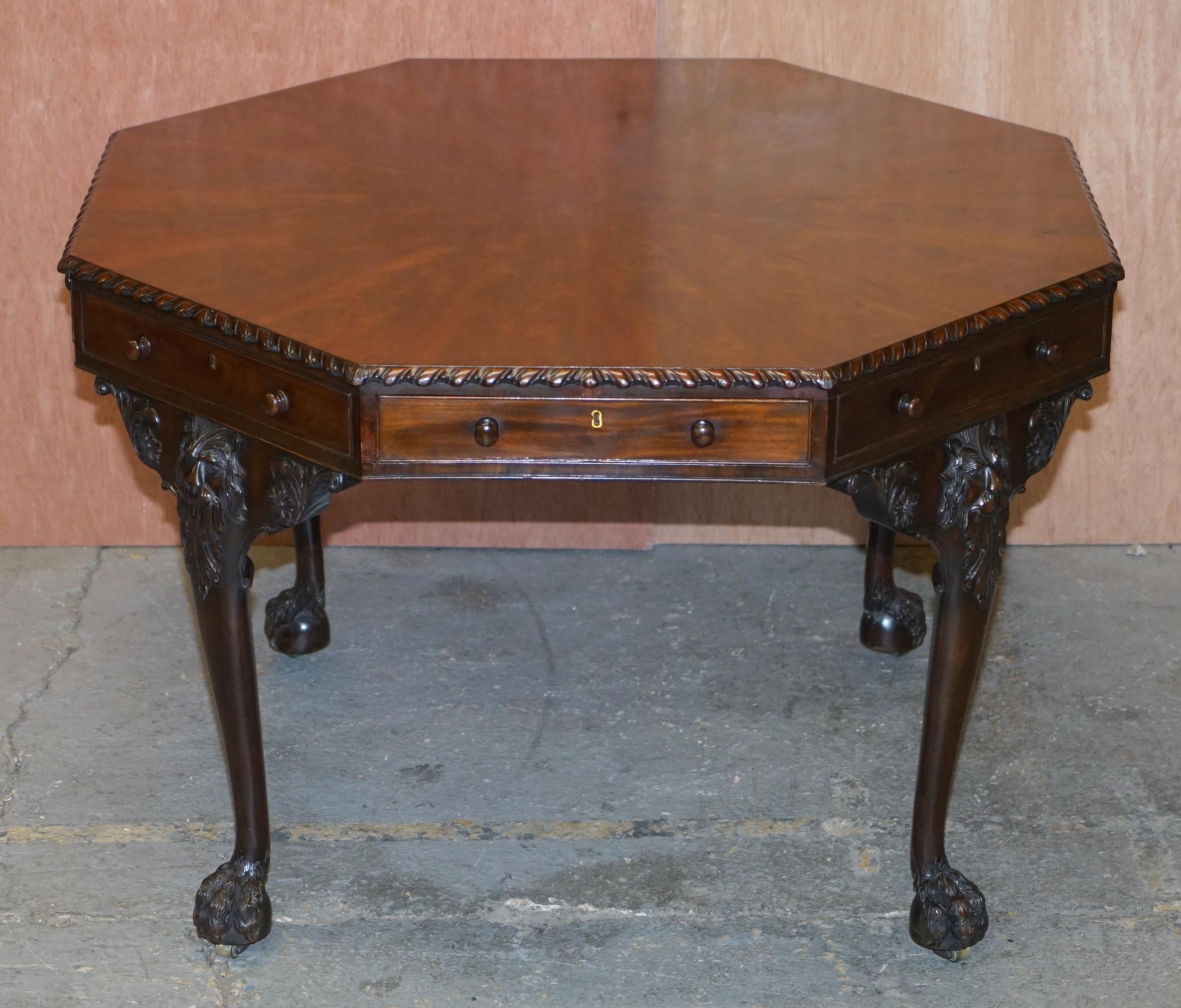 We are delighted to offer for sale this absolutely stunning fully restored early Victorian mahogany Library table made in the Georgian Irish taste by Druce & Co

This table is exquisite, its one of the finest examples I have ever seen. The piece