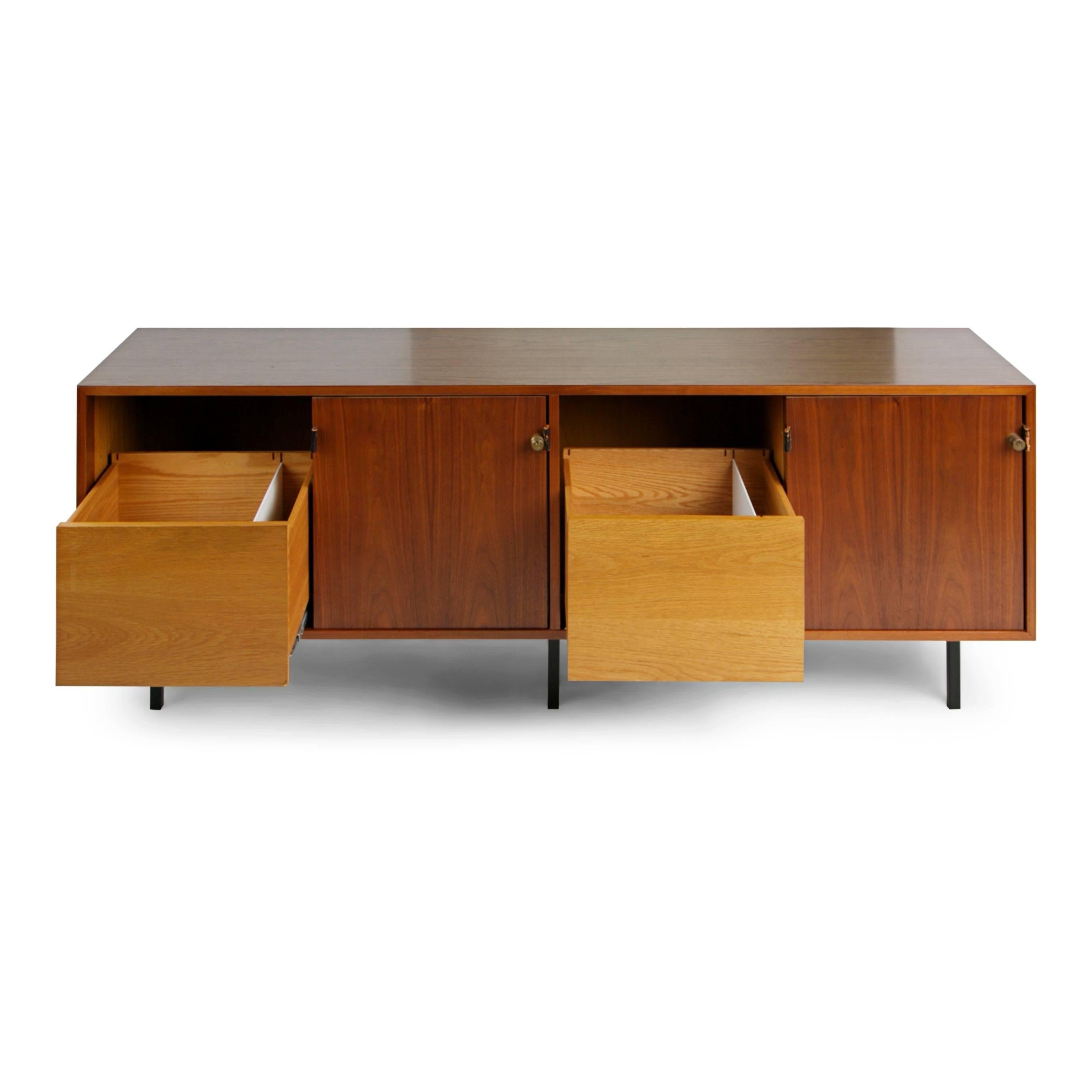American Restored Early Production Signed Credenza by Florence Knoll for Knoll Associates