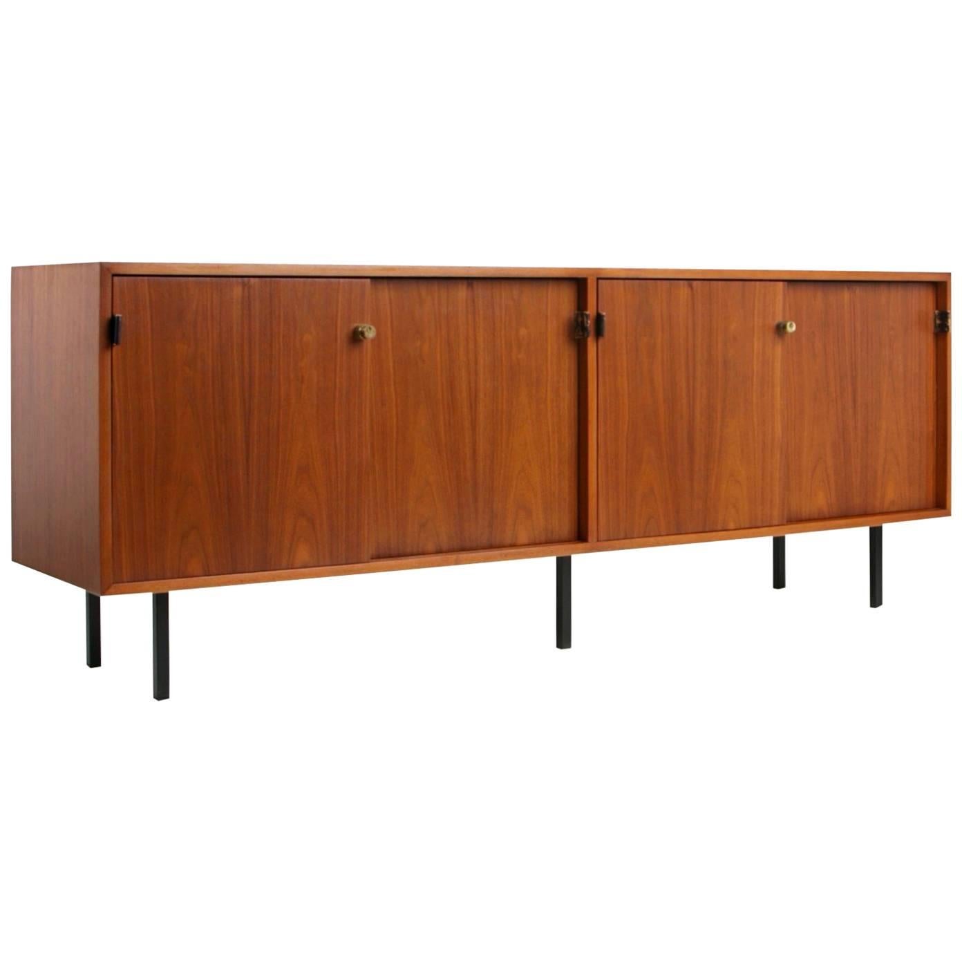 Restored Early Production Signed Credenza by Florence Knoll for Knoll Associates