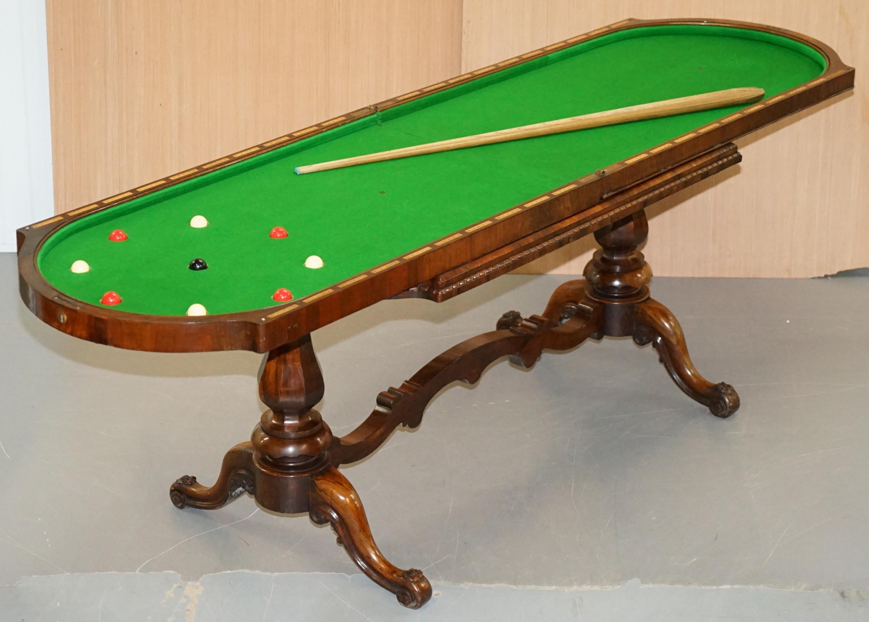 Restored Early Victorian Hardwood Bagatelle Table Ornately Carved Pub Games 7