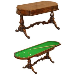 Antique Restored Early Victorian Hardwood Bagatelle Table Ornately Carved Pub Games