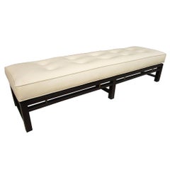 Restored Edward Wormley Leather Bench for Dunbar