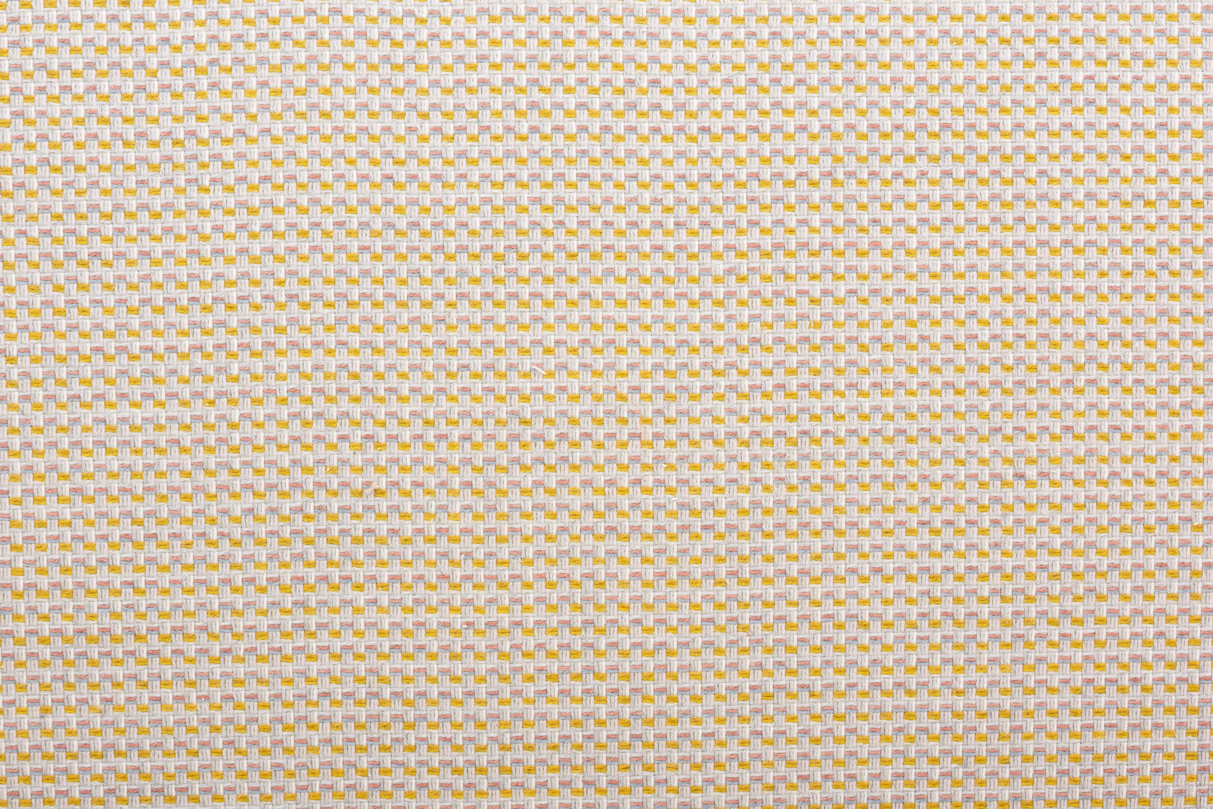 Restored Edward Wormley Tuxedo Sofa for Dunbar in yellow beige fabric, USA 1960s For Sale 1