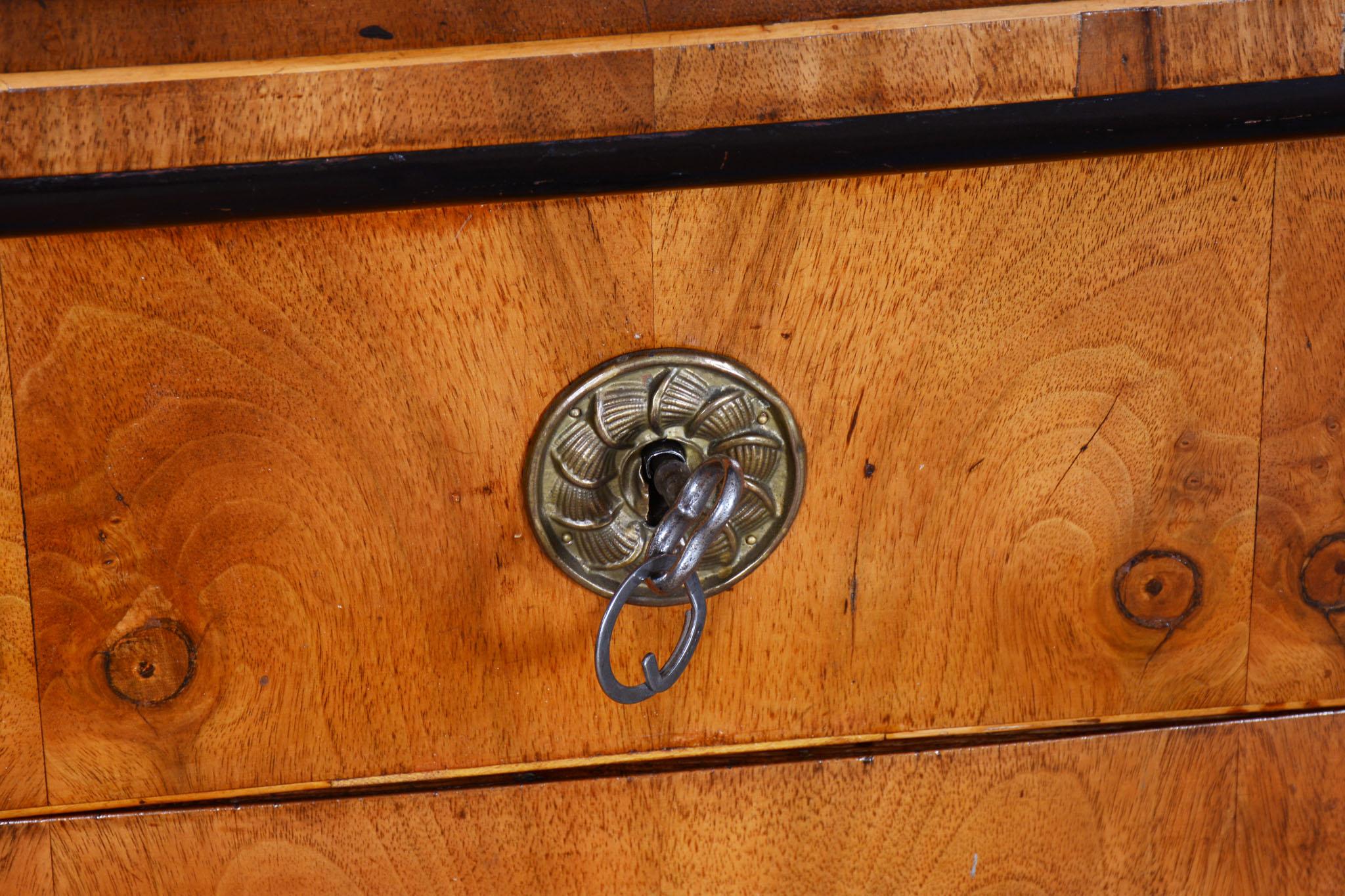Wood Restored Empire Chest of Drawers, Walnut, Maple, Spruce, Austria, 1820s For Sale