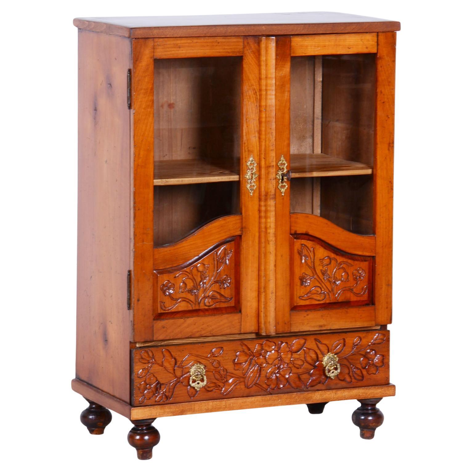 Piccolo mobile Impero restaurato, abete rosso, ciliegio, polacco restaurato, ceco, anni 1870