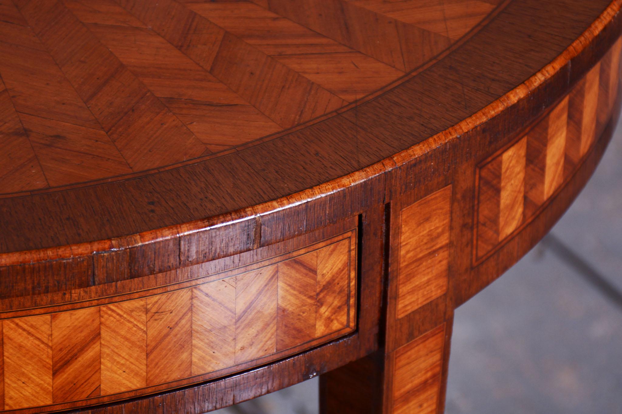 Tavolino Impero restaurato, mogano, Wood Wood, lacca, Francia, anni '40 del XIX secolo in vendita 4