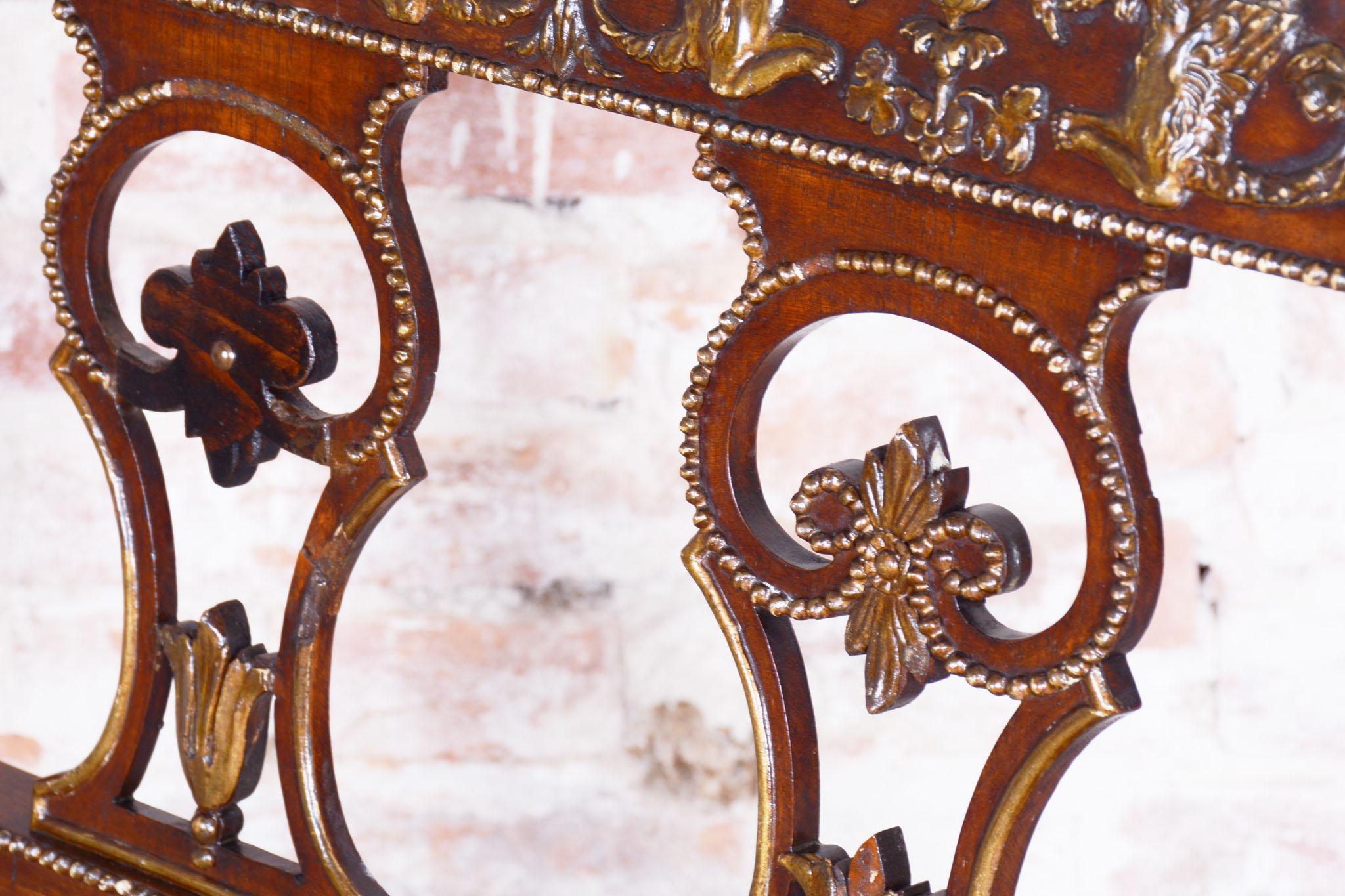 Restauriertes Empire-Sofa, Nussbaum, Spruce, Revived Polish, Österreich, 1810er Jahre im Angebot 7