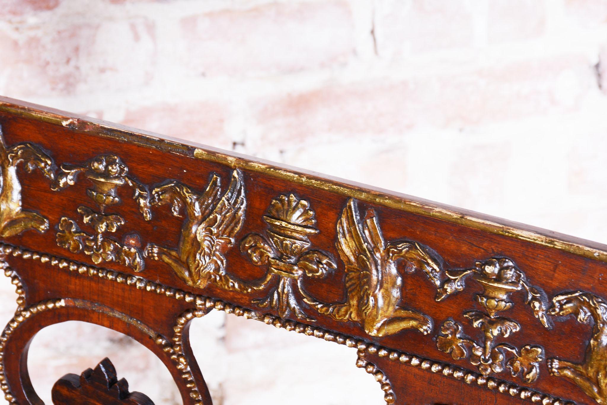 Restauriertes Empire-Sofa, Nussbaum, Spruce, Revived Polish, Österreich, 1810er Jahre im Angebot 9