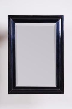 Restored Empire Wall Mirror, Pearwood, Lacquered, Austria, 1820s