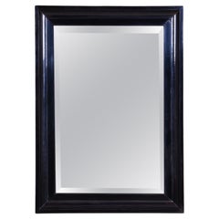 Restored Empire Wall Mirror, Pearwood, Lacquered, Austria, 1820s