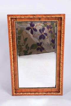 Restored Empire Wall Mirror, Walnut, Revived Polish, Austria, 1870s